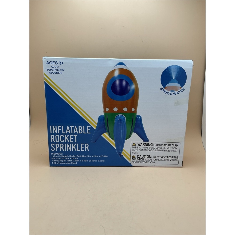 Inflatable Rocket Sprinkler 21" x 21" x 27", Cool Wet Summer Fun
